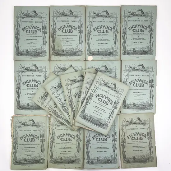 18 Volumes Of The Posthumous Papers of the Pickwick Club