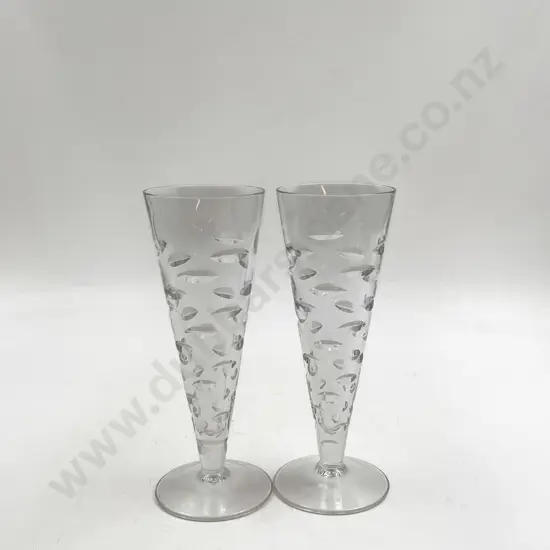 Boxed Pair Jasper Conran Waterford Crystal Champagne Flutes