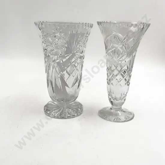 Two Assorted Crystal Vases