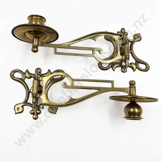 Pair of Brass Wall Sconses