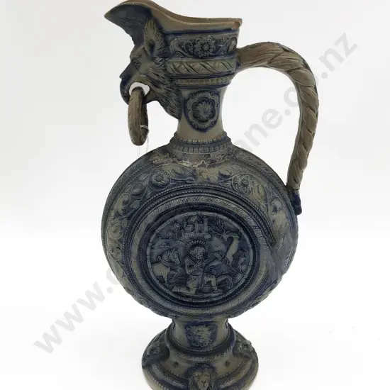 Relief Moulded Stoneware Ewer