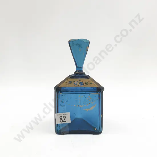 Victorian Blue Glass Scent Vase