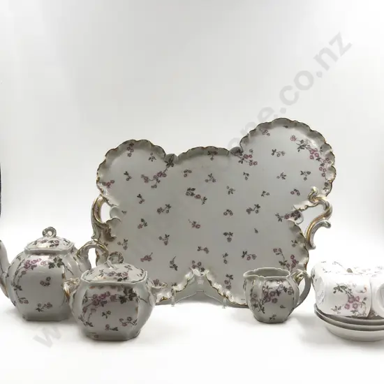 Limoges Floral Decorated Part Coffee Set