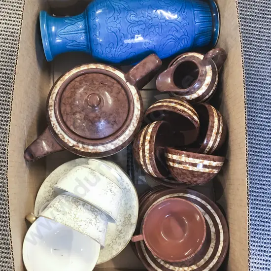 Sarreguemines Terracotta Part Coffee Set and Others