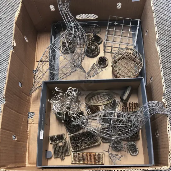 Box Qty of Assorted Wire Bird Ornaments Etc.