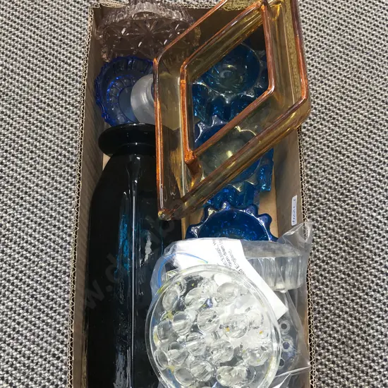 Qty of Assorted Vintage Coloured Glass Etc.