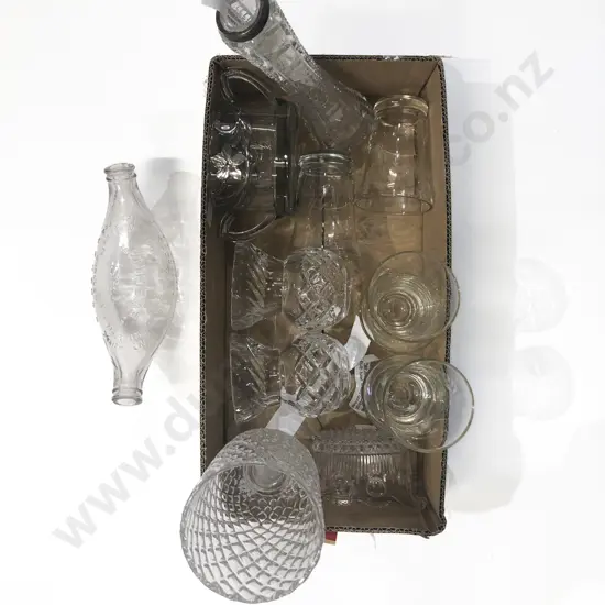 Qty of Assorted Vintage Glass Ware Etc. incl "The Evalena" Measured Feeding Bottle