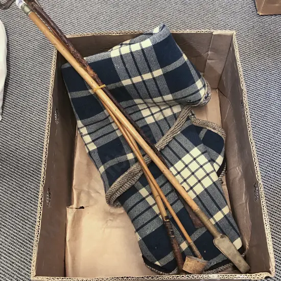 Four Assorted Riding Crops and Other