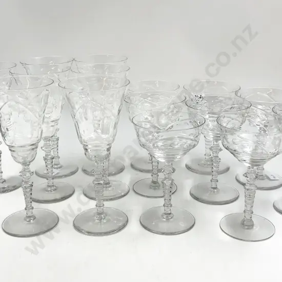 Part Set of Assorted Crystal Stemware