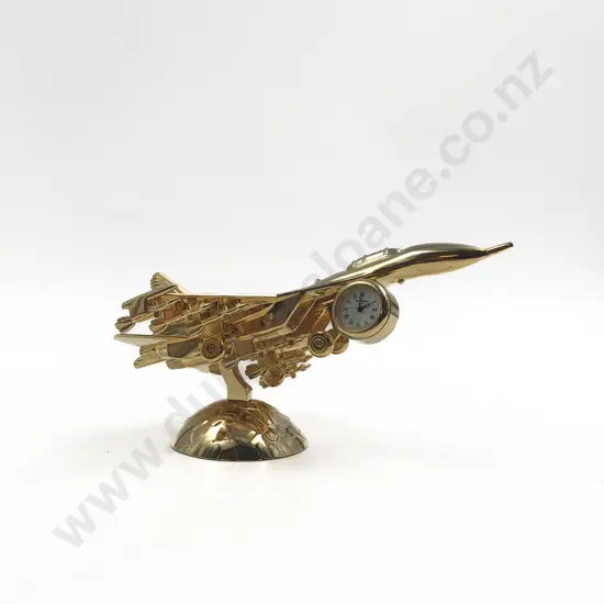 Brace Jet Plane Form Desk Clock