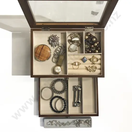 Jewellery Box with Assorted Costume Jewellery
