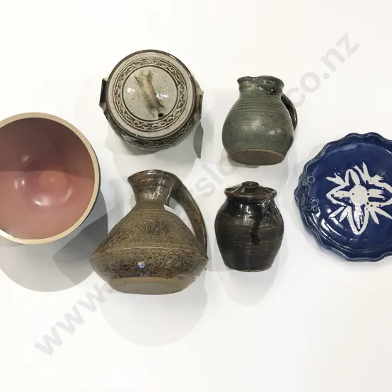 Six Pieces of Assorted Pottery