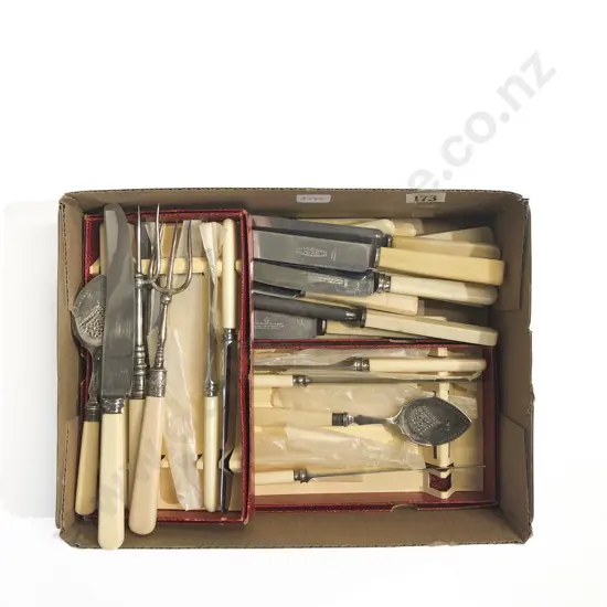 Qty of Assorted Bone Handled Cutlery etc.