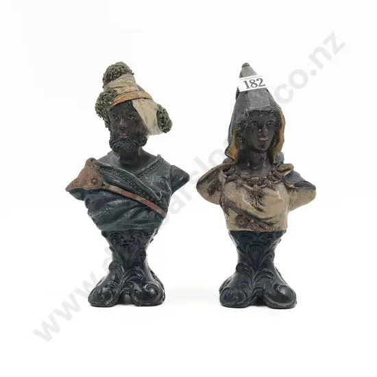 Two Terracotta Arabic Busts