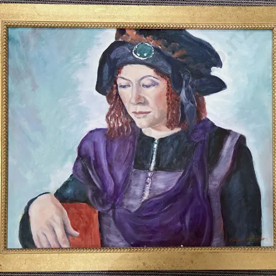 Barbara Taylor - Suzanne in Plaits - Oil on Linen