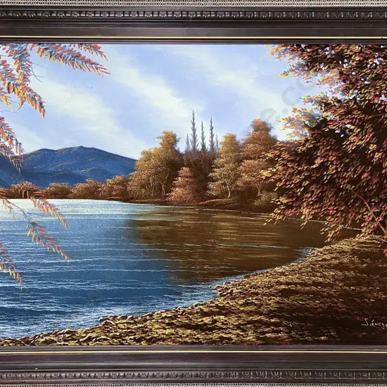 Sanchez Coastal Landscape Oil on Felt