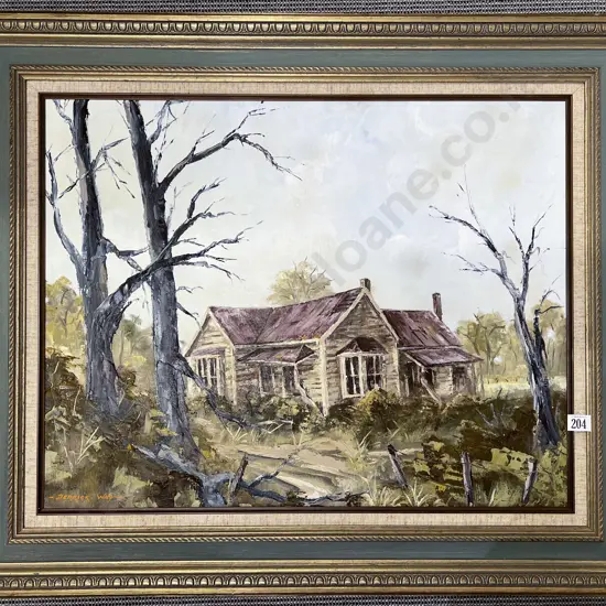 Derek Way "Old Timer Taihape" Oil on Board