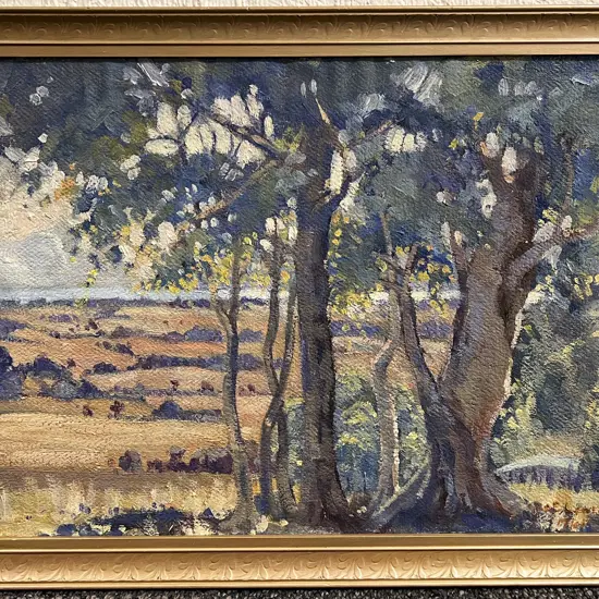 George Lewens - Through The Trees - Oil on Board