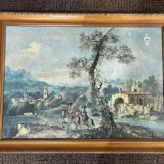 Zucarelly "Paesaggio con Cavalieri" Print