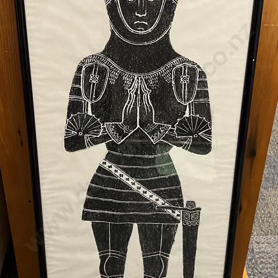 Framed Brass Rubbing