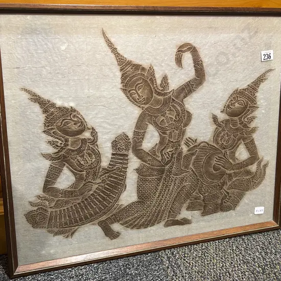 Thai Brass Rubbing on Rice Paper
