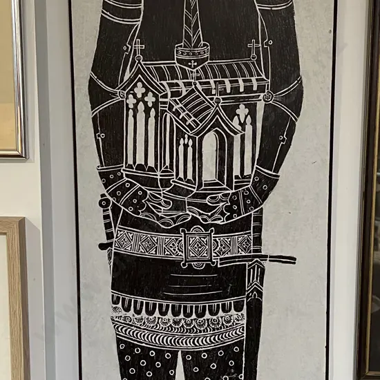 Large Brass Rubbing Print of Sir John de Cobham