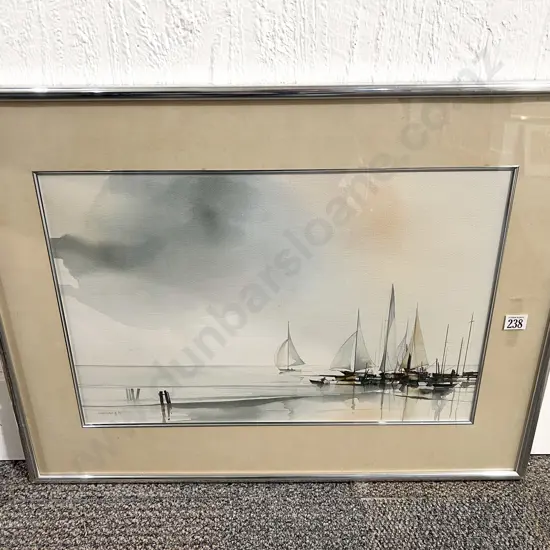 Philip Markham "Wet Saturday Nelson" Watercolour