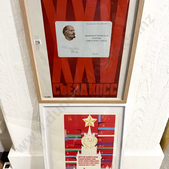 Two Russian Propaganda Poster Prints