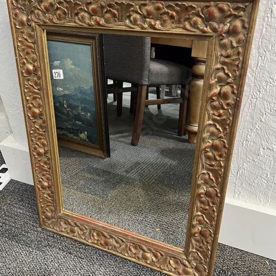 Gilt Painted Rectangular Wall Mirror