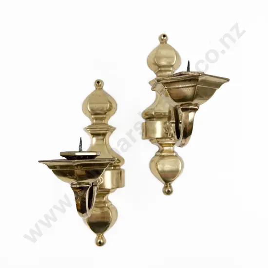 Pair of Brass Wall Sconces