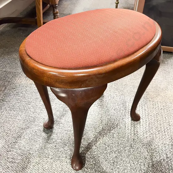 Oval Dressing Stool on Cabriole Legs