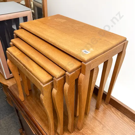 Nest of Four Oak Tables