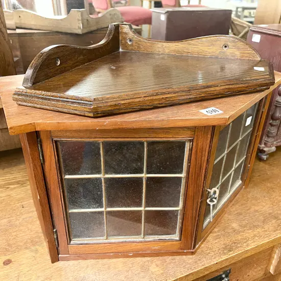 Small Glazed Door Wall Cabinet together with Small Oak Corner Shelf