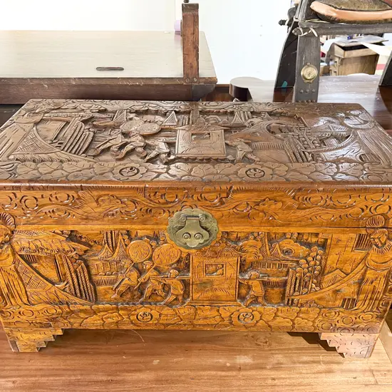 Carved Camphorwood Chest