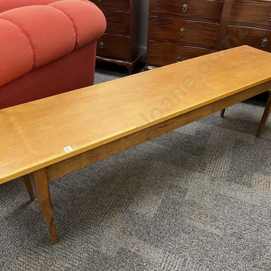 Long and Low Oak Rectangular Coffee Table