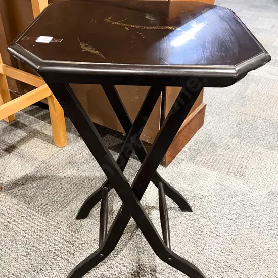 Lacquered Folding Side Table