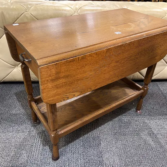 Oak Drop Leaf Tea Trolley