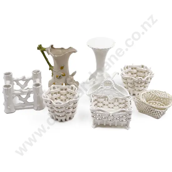 Victorian Woven Basket Flower Pots and Assorted