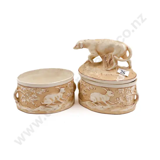 Two Victorian Moulded Tureens  and One with Dog Cover