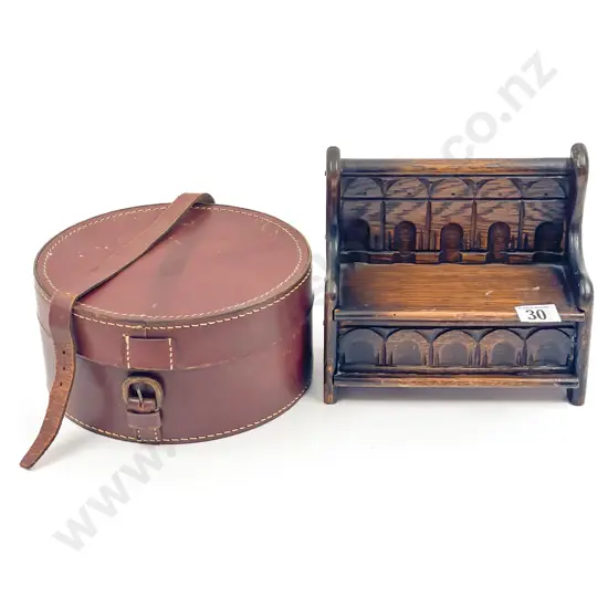 Musical Settle Shaped Box and Collar Box
