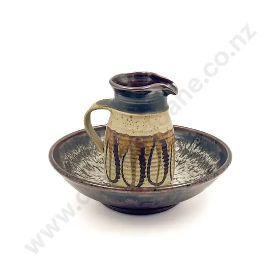 Bill Schiessel Bowl and NZ Pottery Jug