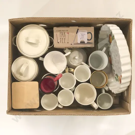 Qty of Assorted Kitchen Crockery and Storage Jars Etc.