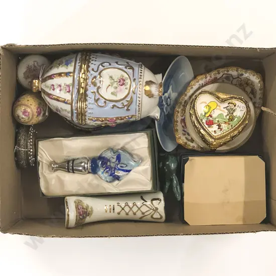 Qty of Assorted Fancy China and Ornaments incl B&G Small Oval Dish