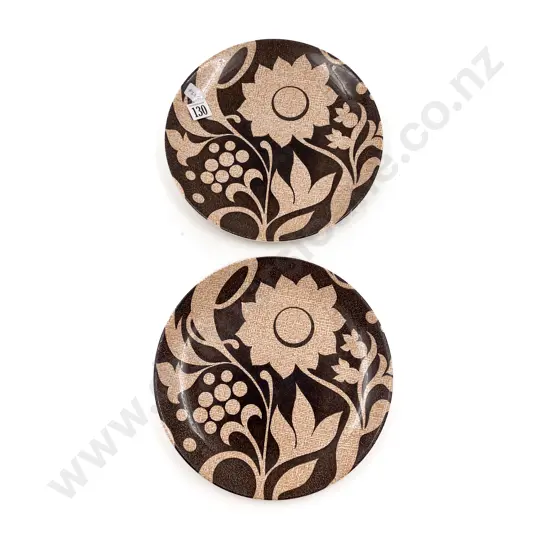 Pair of Kelston Ceramics Floral Decorated Plates