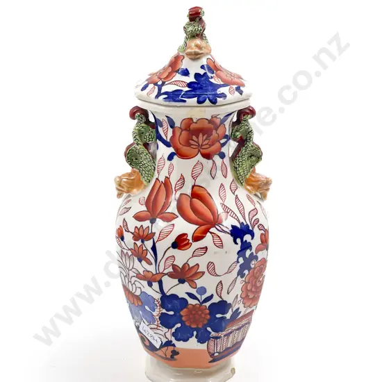 Mason's Imari Pattern Lidded Urn