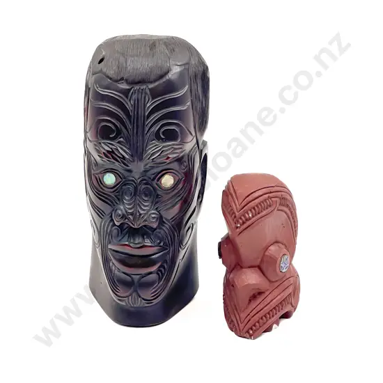 Tourist Ware Carved Bust together with Other