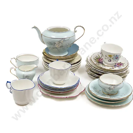 Large Qty of Assorted Ainsley Cups and Saucers Etc.