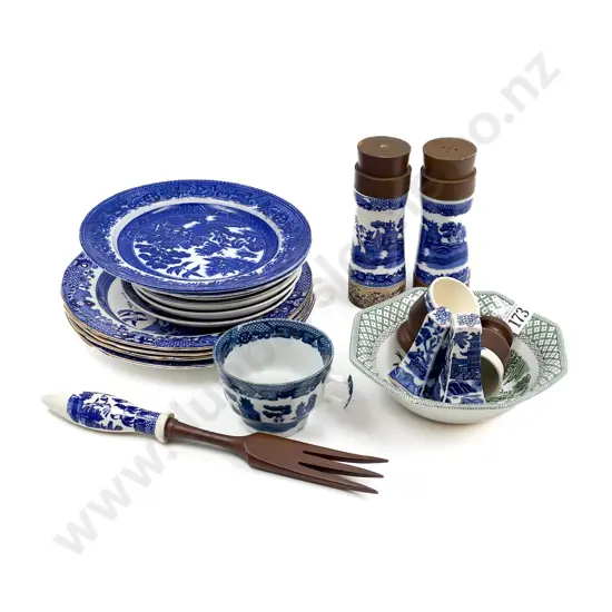 Qty of Assorted Blue and White Etc