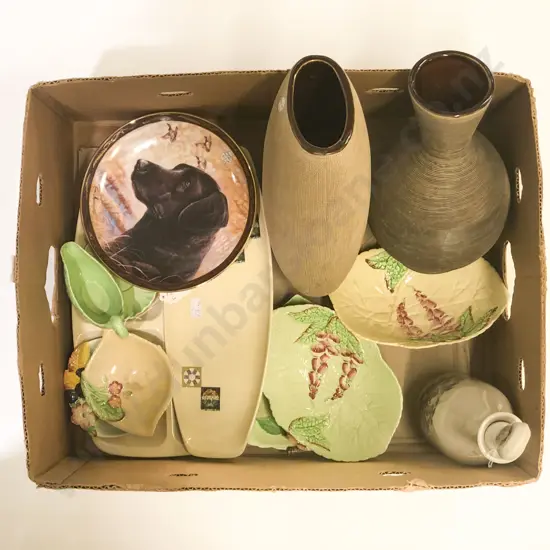 Box of Assorted China and Pottery Vases incl Karlton Ware