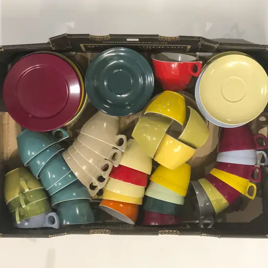 Large Qty of Assorted Duraware Cups and Saucers